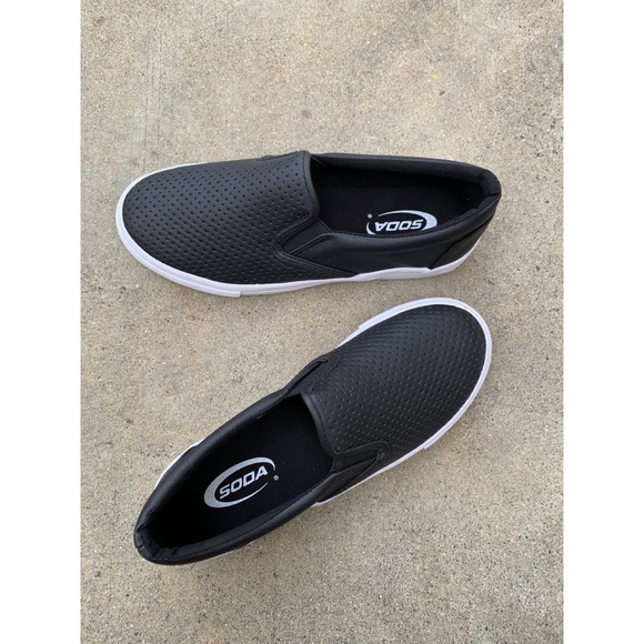 Soda Tracer Perforated Slip On Sneakers Flats - Picture 3 of 7